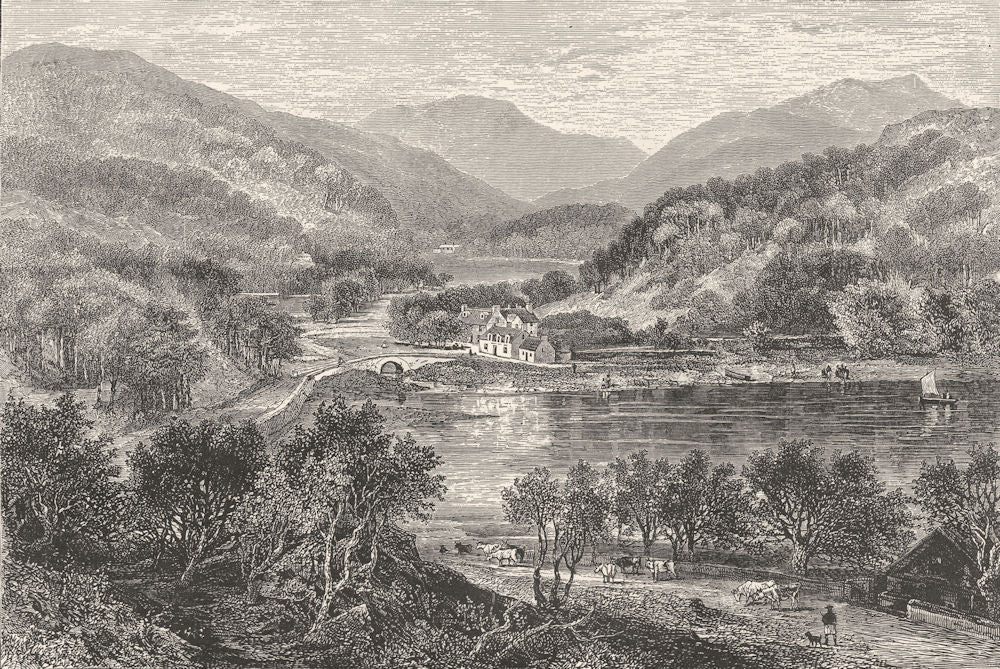 SCOTLAND. Flowerdale, Gairloch, Ross-Shire c1886 old antique print picture